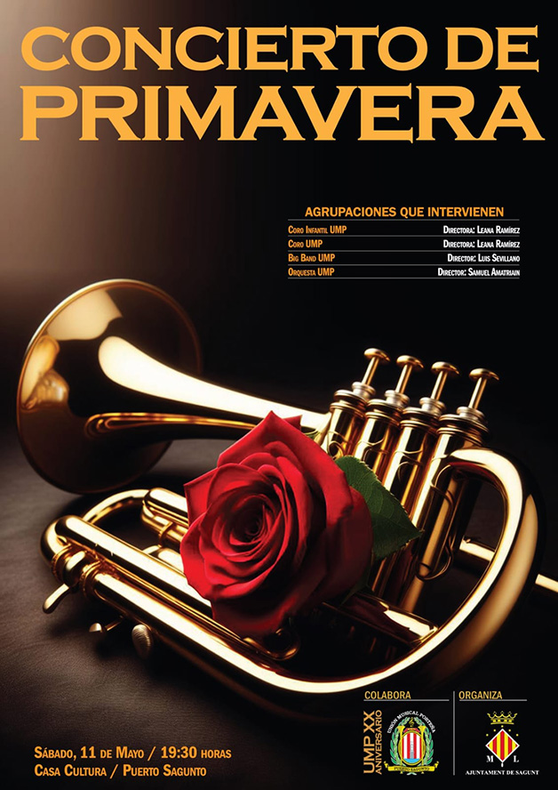 La Unión Musical Porteña ofrece su concierto de primavera este sábado en la Casa Municipal de Cultura de Puerto de Sagunto