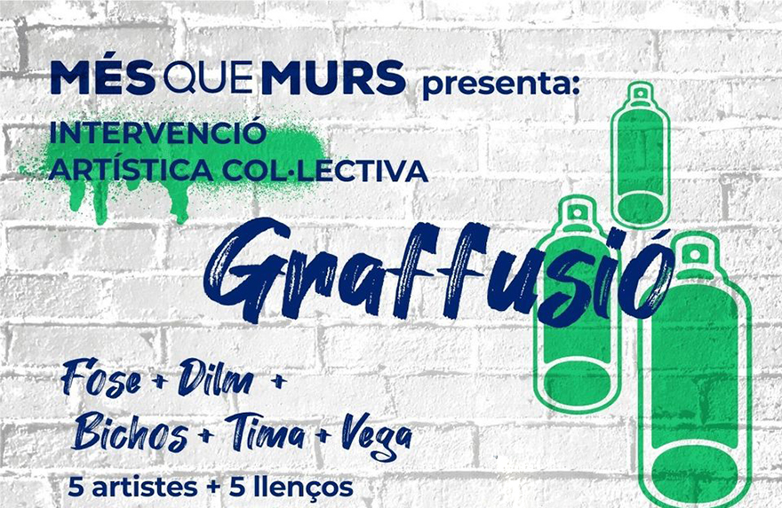 Continúa el Festival Mésquemurs con una intervención colectiva de cinco artistas locales