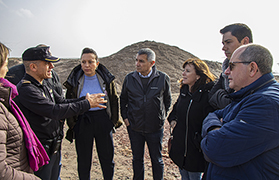 El subdelegado del Gobierno ha visitado Sagunto para ver los desperfectos que el temporal de lluvias ha ocasionado
