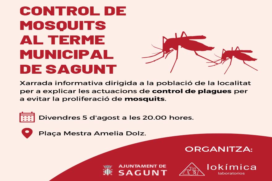 La concejalía de Sanidad reúne este viernes al vecindario de Almardà en una charla-taller sobre consejos para el control de mosquitos