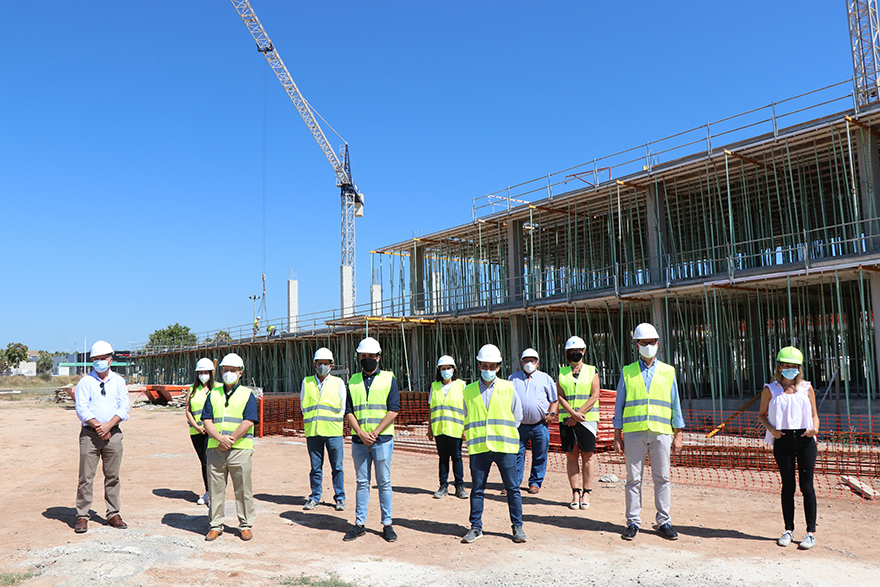 Las obras de construcción del IES nº 5 avanzan a buen ritmo y la estructura ya es visible