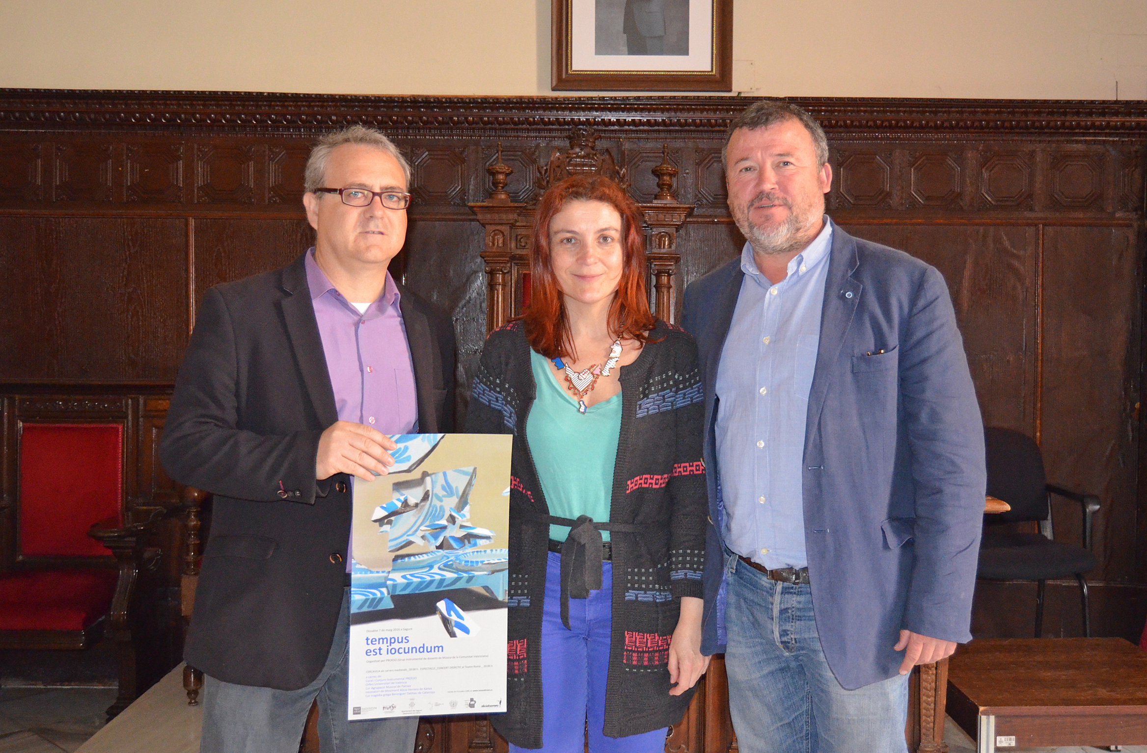 El alcalde de Sagunto y el delegado de Educación reciben a la presidenta de PROESO 