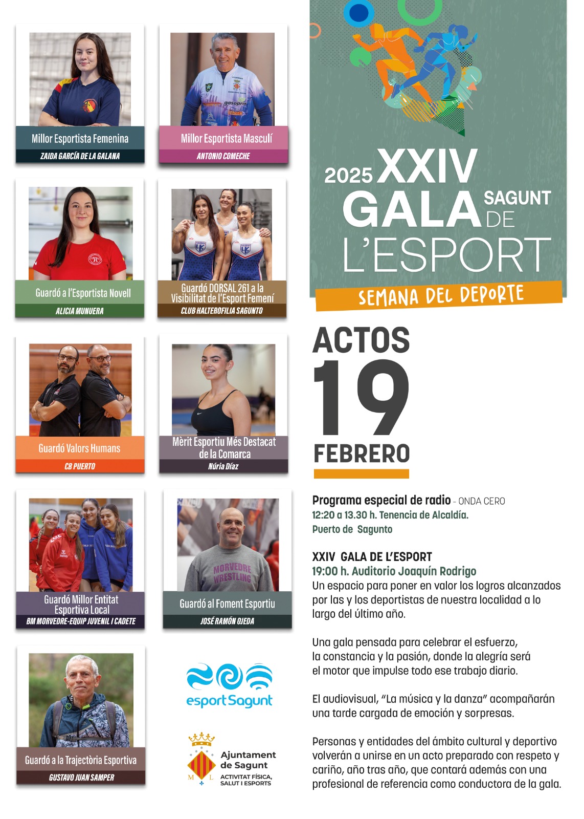 La Setmana de l'Esport se celebra a Sagunt del 14 al 19 de febrer amb diverses activitats