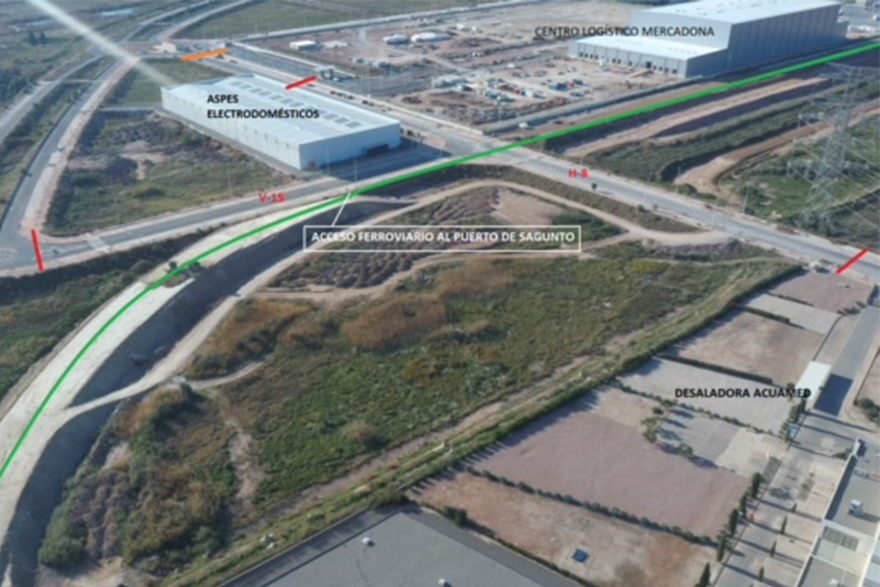A causa de las obras del Acceso Ferroviario al puerto marítimo de Sagunto, a partir del lunes se cortarán los accesos en los viales H-8 y V-15 de Parc Sagunt I