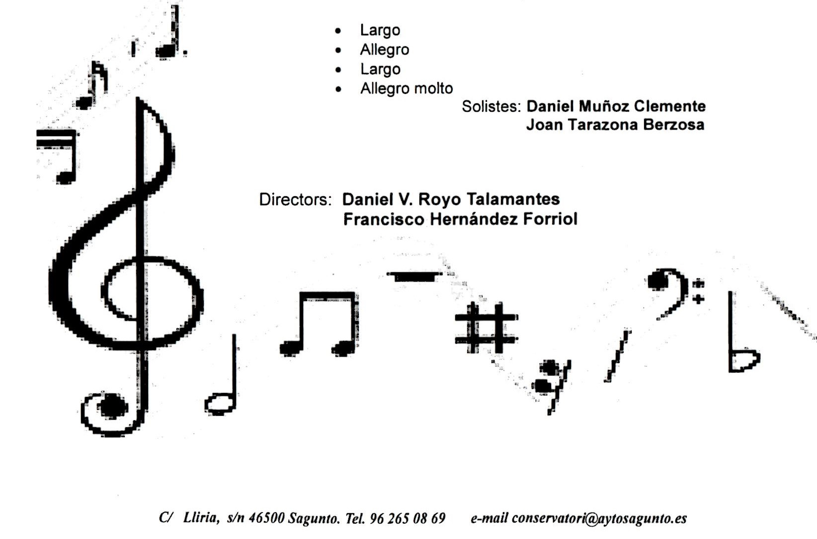 El Auditorio Joaquín Rodrigo acoge el viernes un concierto de la Orquesta de Cuerda y la Banda del Conservatorio