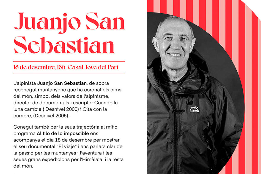 El documental ‘El viaje’ sobre la vida del alpinista Juanjo San Sebastián se proyectará en el PuntoDOC el próximo sábado   