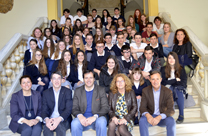 El alcalde recibe en el Ayuntamiento a los alumnos del Colegio Mª Inmaculada y a los del centro alemán Regiomontanus Gymnasium 
