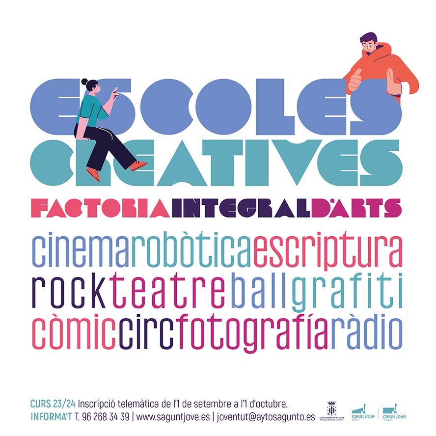 Las Escuelas Creativas de Sagunto inician la matrícula de los cursos el primer semestre del año