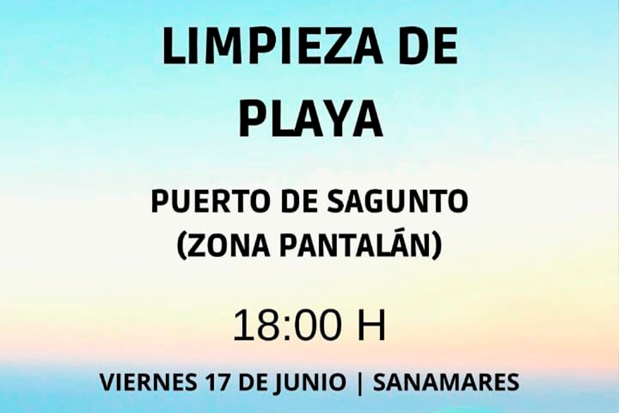 Este viernes se realizará una limpieza de playa en la zona del Pantalán de Puerto de Sagunto 