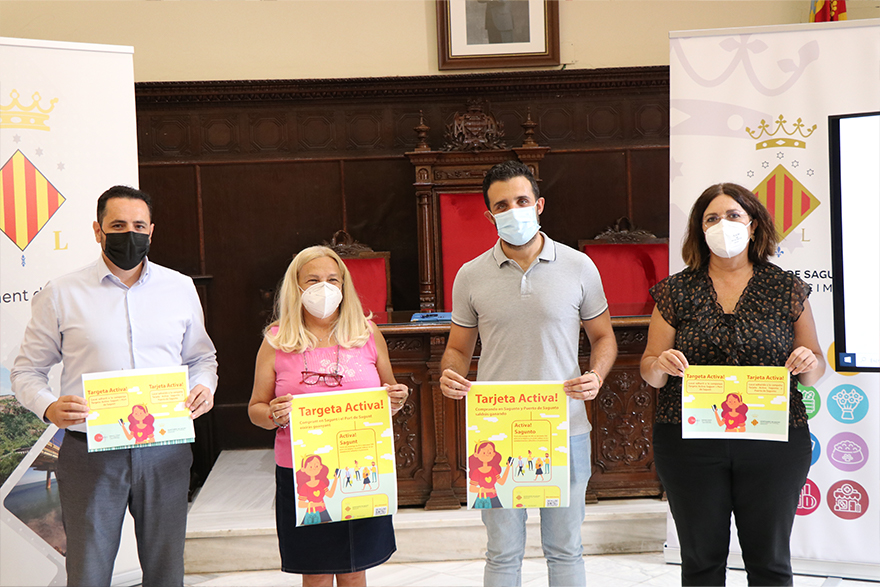  El Ayuntamiento de Sagunto presenta la campaña de comercio local Tarjeta Activa Sagunto 2021 para la que destina 45.000 euros