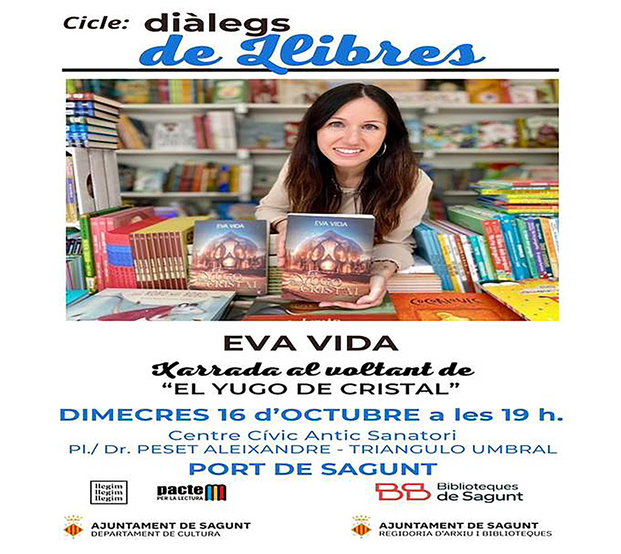 Eva Vida presenta 'El yugo de cristal' en el ciclo municipal  Diàleg de llibres