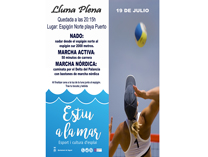 La platja de Port de Sagunt acollirà “Lluna Plena” un esdeveniment amb el qual es podran realitzar activitats esportives a la llum de la lluna