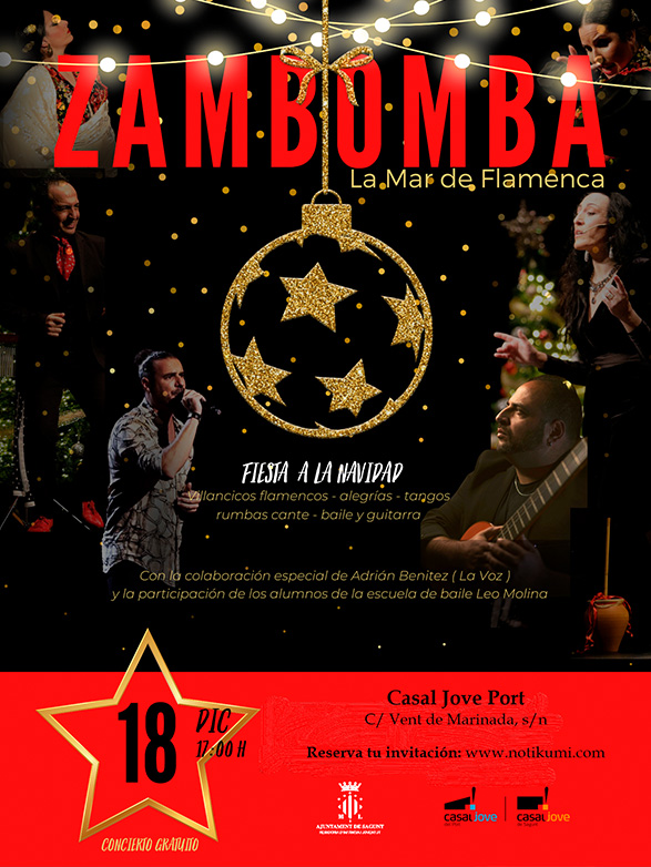 Los villancicos flamencos serán protagonistas en el Casal Jove Port el próximo domingo