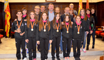 El alcalde reconoce los éxitos del club Gimnasia Rítmica y Estética Morvedre tras los logros obtenidos en los Campeonatos de España