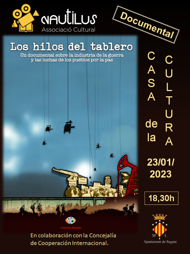 La AC Nautilus presenta este lunes un acto con la proyección de 'Los hilos del tablero'