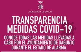 Transparencia habilita un apartado en la página web municipal donde recoge toda la información sobre las medidas adoptadas por el Ayuntamiento a causa de la COVID-19