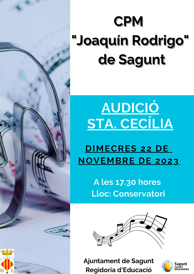 El alumnado del Conservatorio Joaquín Rodrigo ultima su audición de Santa Cecilia