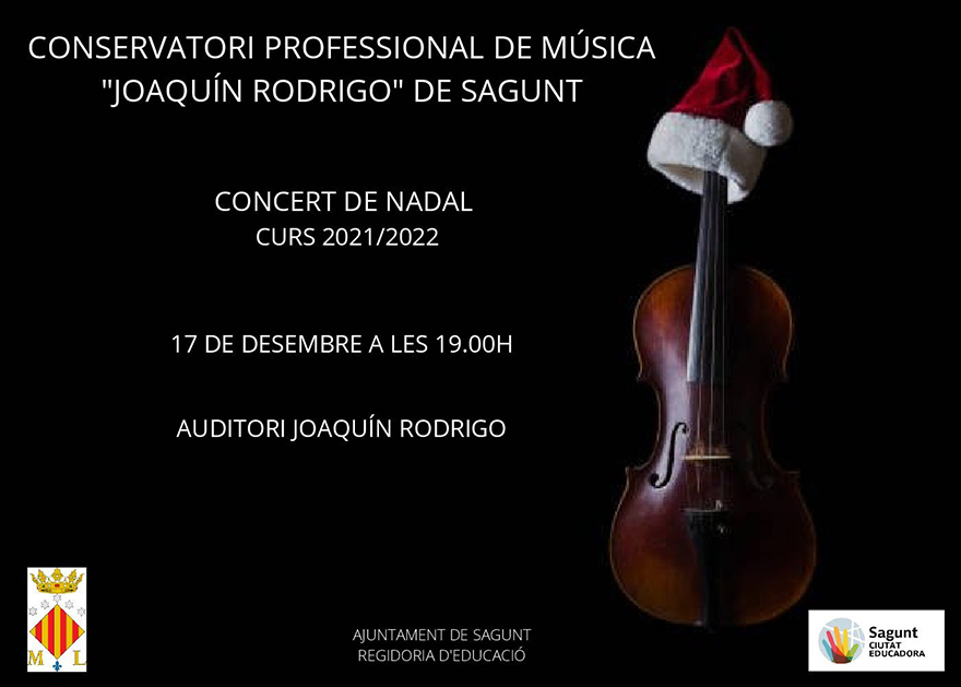 El Conservatorio Joaquín Rodrigo celebra este viernes su tradicional 'Concierto de Navidad'