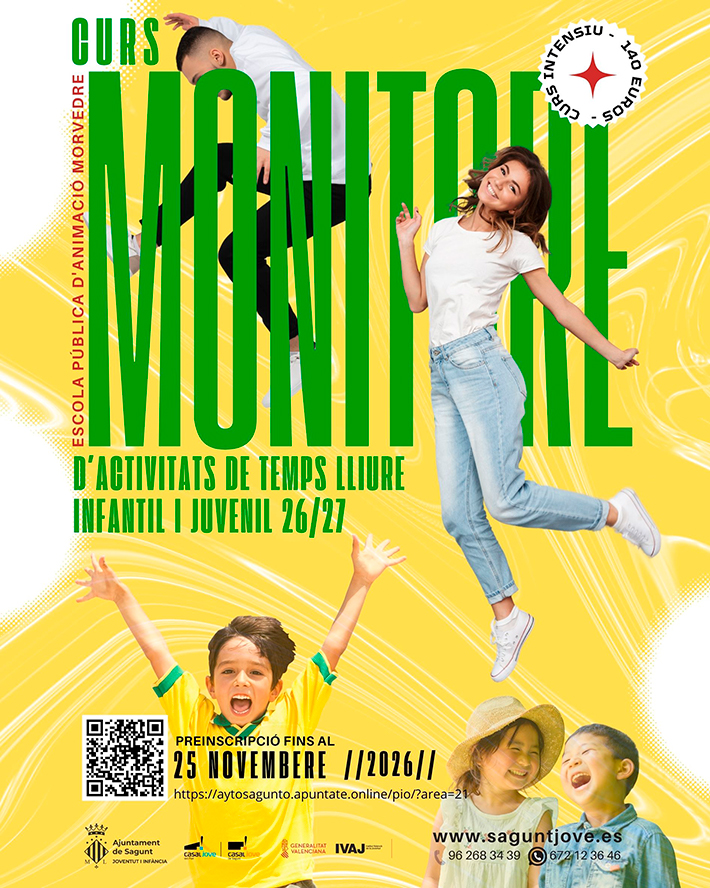 Preinscripción al curso de monitor/a de tiempo libre infantil y juvenil