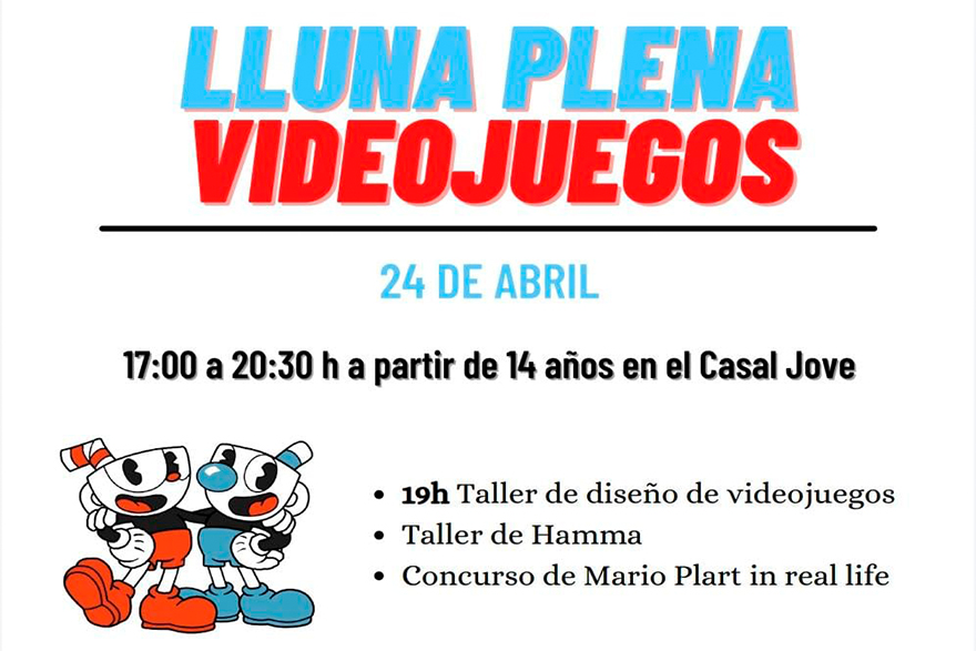 ‘Lluna Plena’ programa actividades sobre videojuegos para este fin de semana 