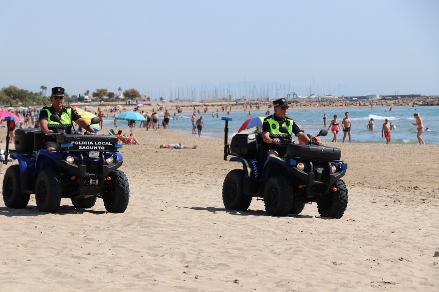 El dispositivo de Policía de Playas de Sagunto refuerza las medidas de seguridad este verano