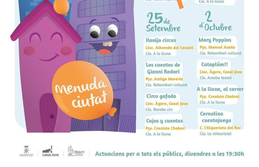 El festival infantil Menuda Ciutat continúa con la representación de cuatro espectáculos simultáneos en diferentes puntos al aire libre de la ciudad