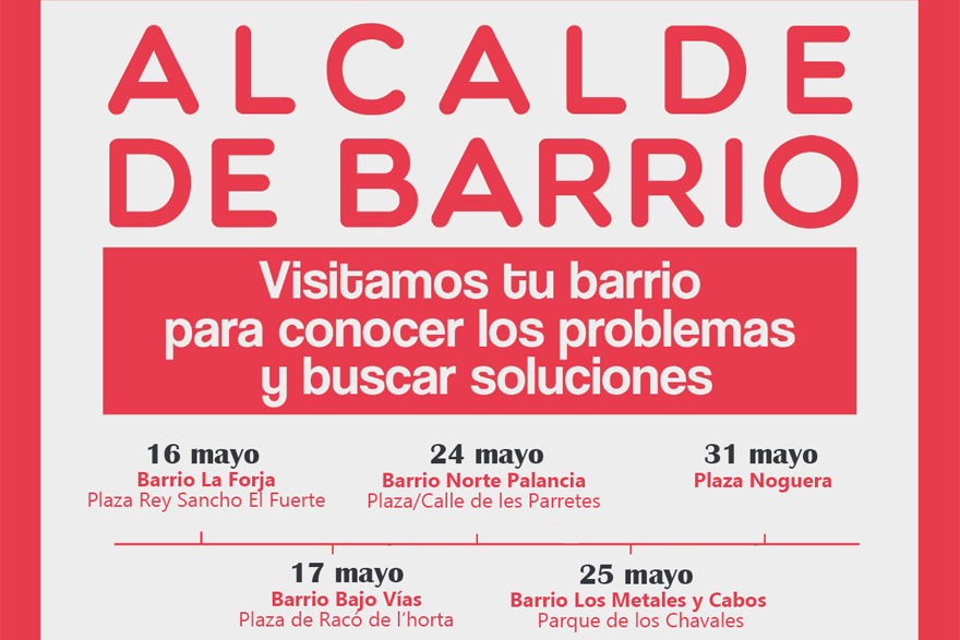 Alcalde de Barrio visitará durante la segunda quincena de mayo cinco zonas del municipio