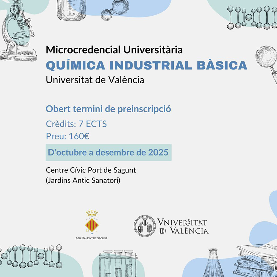 Abierto el plazo de inscripción de la ‘Microcredencial en Química Industrial Básica’