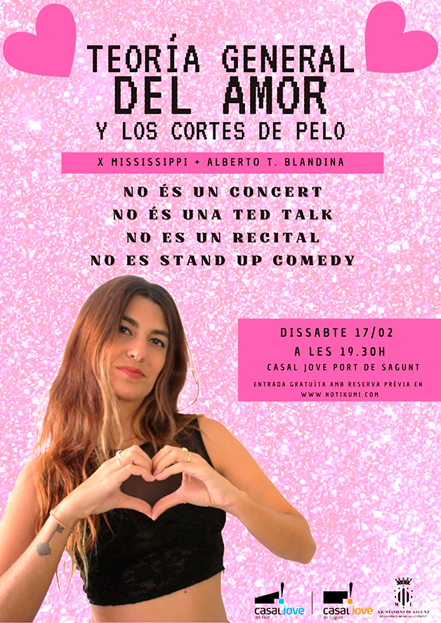 La poeta Mississippi escenifica 'Teoría general del amor y los cortes de pelo' en el Casal Jove de Puerto de Sagunto