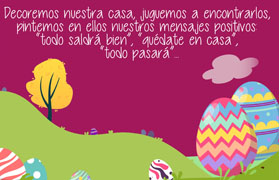 Educación anima a los niños y niñas a dibujar y colorear huevos de Pascua y decorar sus casas