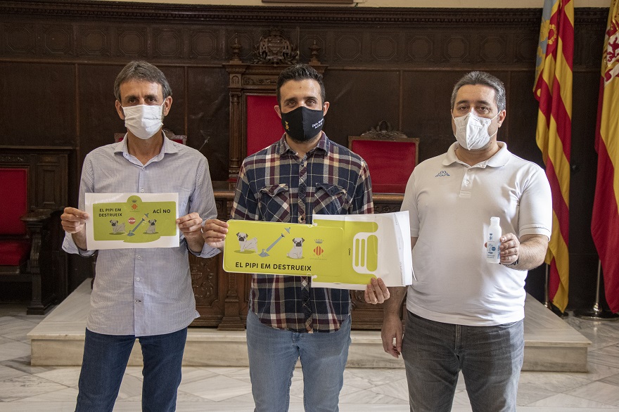 El Ayuntamiento de Sagunto pone en marcha una campaña para evitar los problemas causados por el orín de los perros