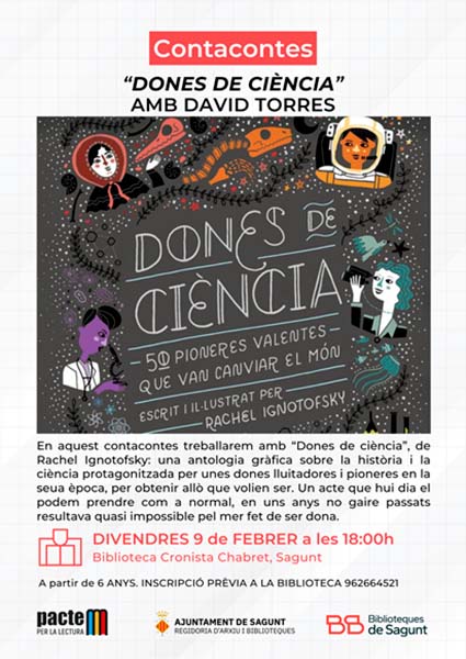‘Dones de ciència’,  un cuentacuentos para los más pequeños 