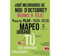 El viernes 8 de julio habrá un nuevo mapeo en la plaza de “La Palmereta”