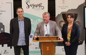 Empresas, asociaciones y representantes de los municipios valencianos de la Ruta del Grial se reúnen en Sagunto 