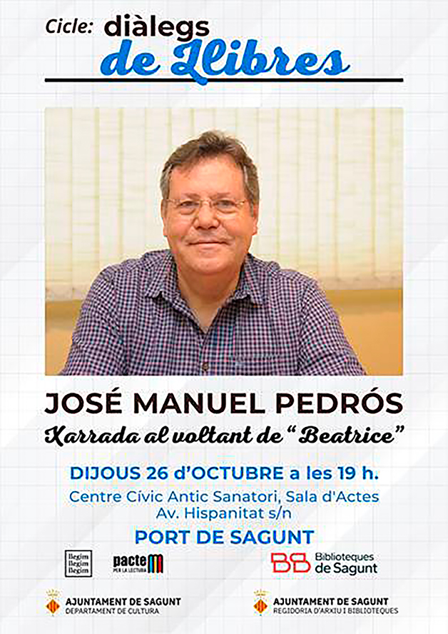 L'escriptor porteny José Manuel Pedrós és el pròxim convidat al cicle 'Diàlegs de Llibres'