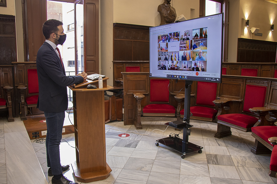 El alcalde de Sagunto se reúne telemáticamente con Ximo Puig para abordar el cierre perimetral de la ciudad 