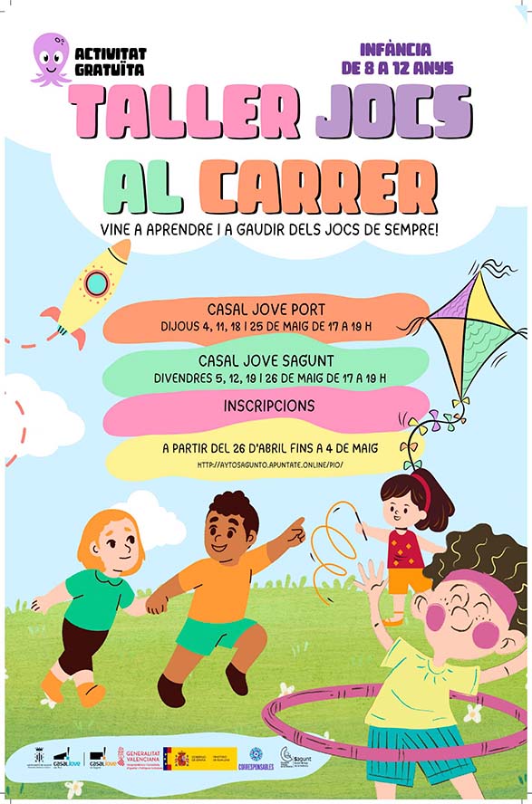 Juventud abre el plazo de inscripción de ‘Taller jocs al carrer’