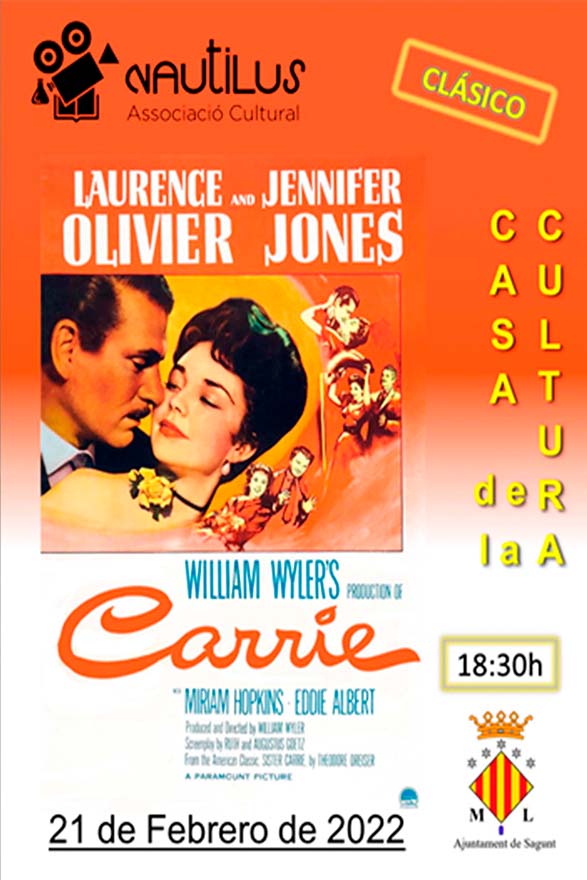 La película clásica 'Carrie', hoy en la Casa Municipal de Cultura