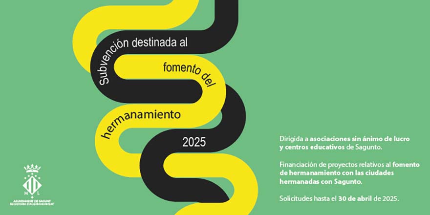 El Ayuntamiento de Sagunto abre la convocatoria de subvenciones para el fomento del hermanamiento