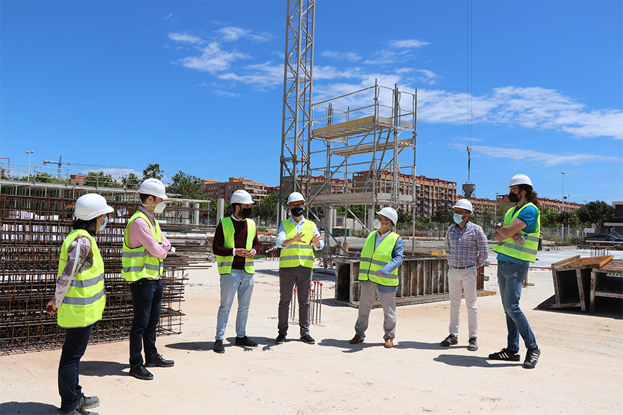 El alcalde de Sagunto y el director general de Infraestructuras Educativas visitan la obra del nuevo IES N.º 5