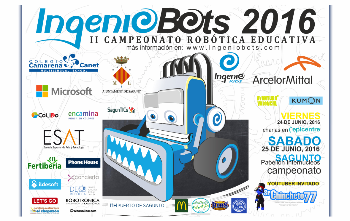 Ingeniokids en colaboración con el Ayuntamiento de Sagunto y ArcelorMittal organiza el campeonato de robótica IngenioBots 
