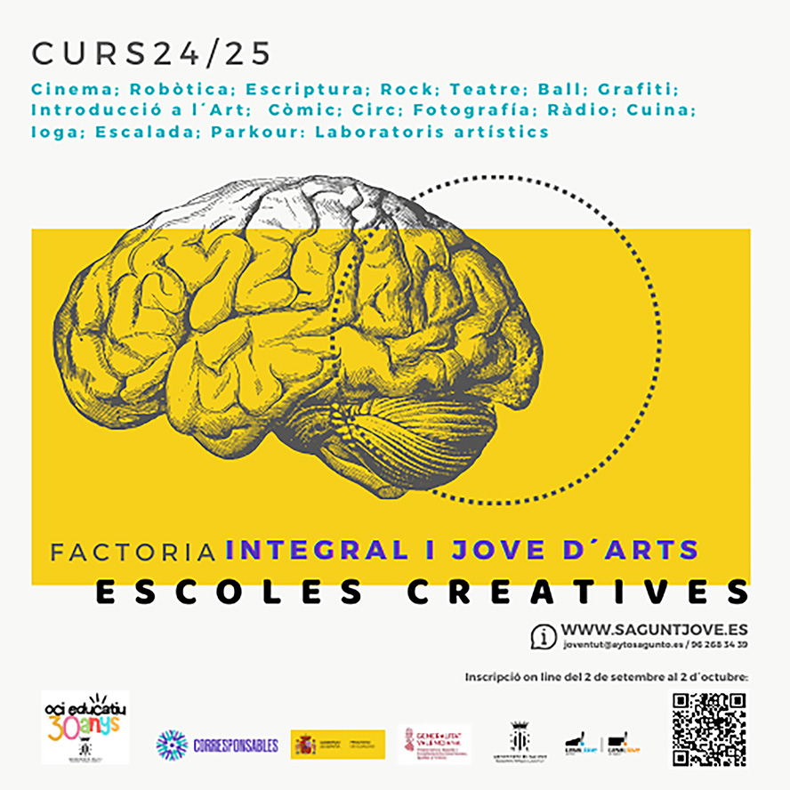 Joventut abrirá en septiembre la matrícula de sus escuelas creativas 2024/2025