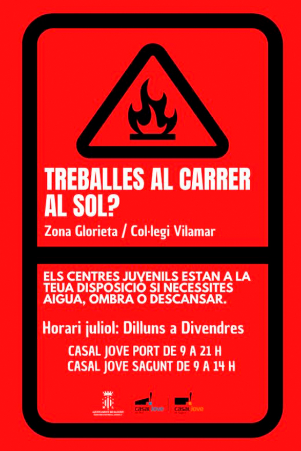 El Casal Jove ofrece sus espacios ante la ola de calor que se sufre estos días en todo el país