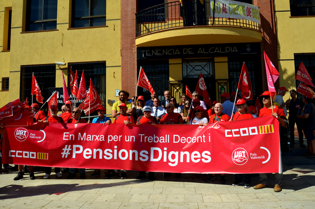 La marcha por las pensiones públicas dignas llega a Sagunto