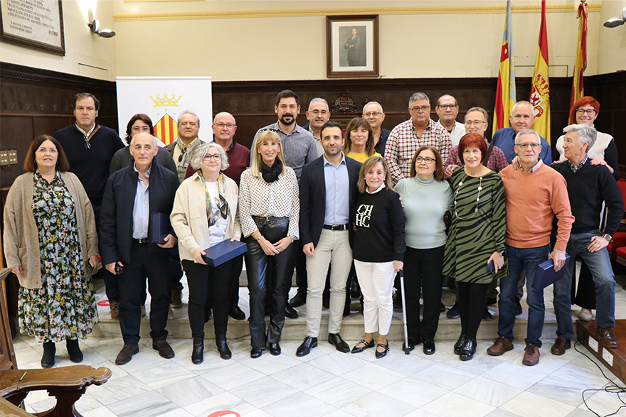 El Ayuntamiento de Sagunto homenajea al personal que se ha jubilado durante este año