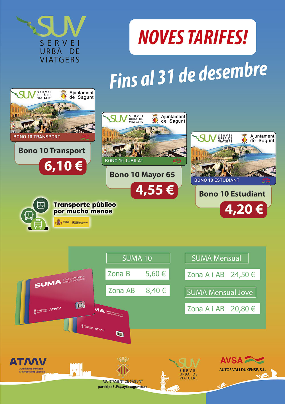 El servicio de autobús urbano se suma a la bajada de tarifas