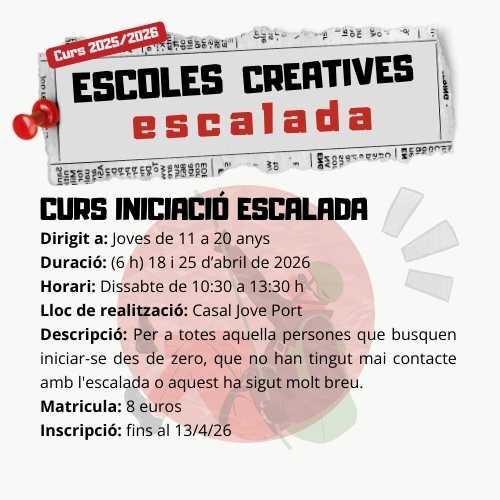 Escuelas Creativas: Taller de escalada