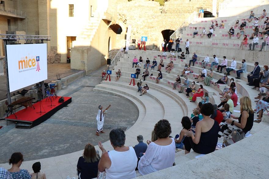 El Teatro Romano acogió el primer acto presencial de la Muestra Internacional de Cine Educativo cumpliendo con las medidas de seguridad