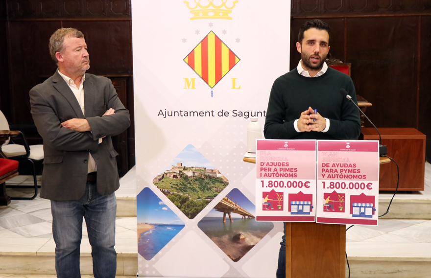 El Ayuntamiento de Sagunto presenta el Plan de ayudas a Pymes y autónomos y pide responsabilidad a la ciudadanía en las salidas a la calle durante el confinamiento