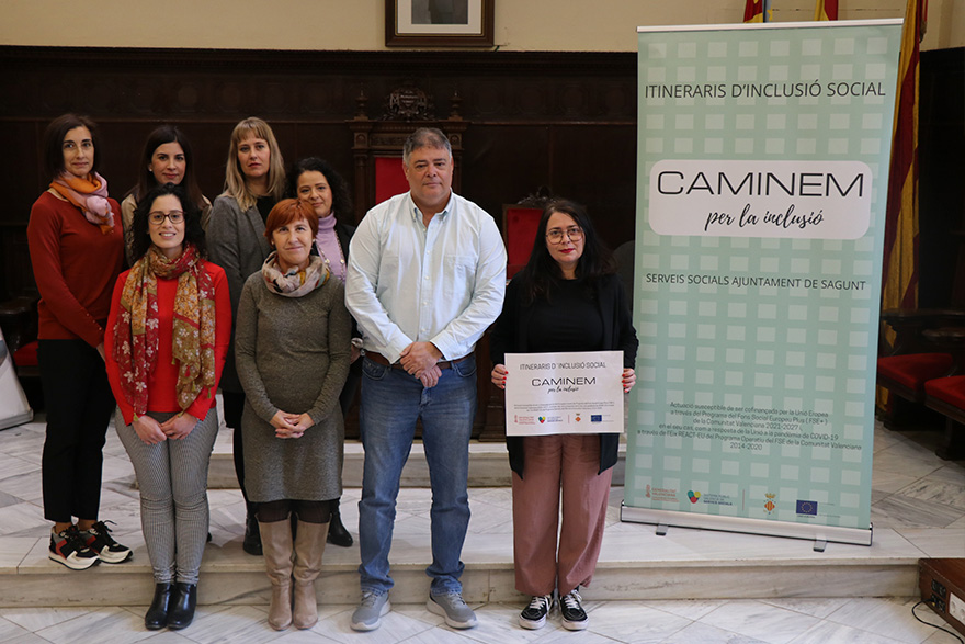 Sagunto presenta el Programa Itinerarios de Inclusión Social denominado ‘Caminem per la inclusió’